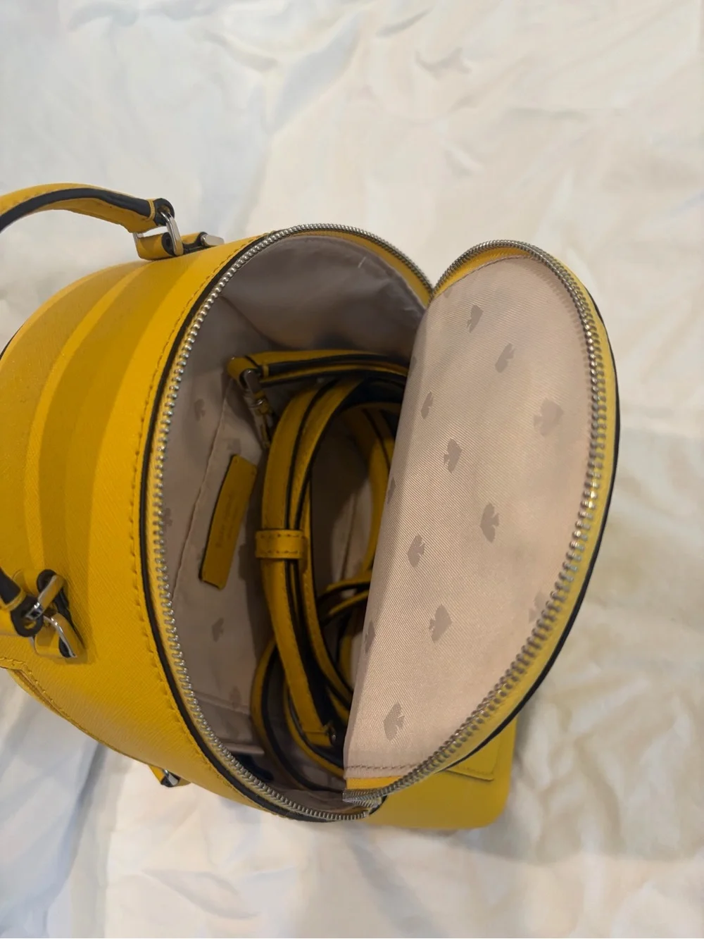 kate spade yellow mini backpack with top handle